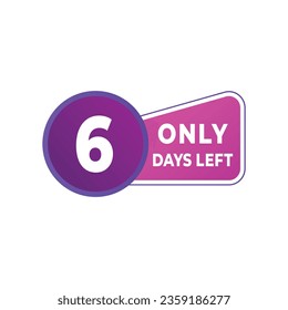 day left countdown discounts and sale time. day left sign label vector illustration