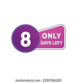 day left countdown discounts and sale time. day left sign label vector illustration