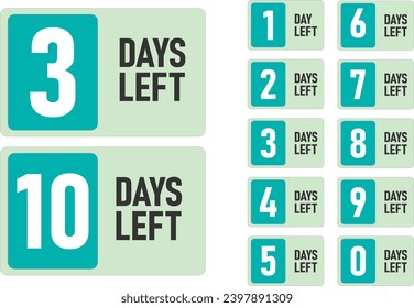 Day left countdown for sales promotion