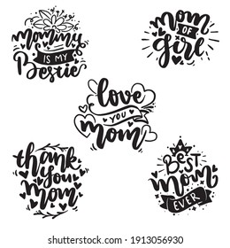 Mother’s day lettering quotes poster mother mom lettering quotes for t-shirt design