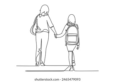 Day in the life Concept. Single line draw design vector graphic illustration.