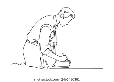 Day in the life Concept. Single line draw design vector graphic illustration.