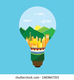 Day Light Bulb Town 1