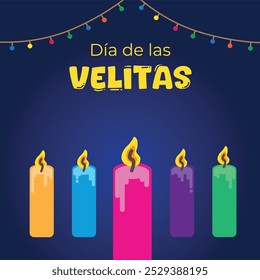 Day of the little candles light in colombia, night of December 7th