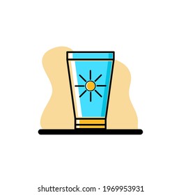 Day Lotion UV Icon Conceptual Vector Illustration Design eps10