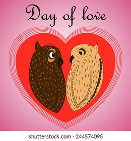 Day of love, love owls