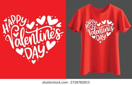 Valentine’s Day Love Quote Calligraphy Vector with Heart Shape full Customizable design. Modern Romantic Typography