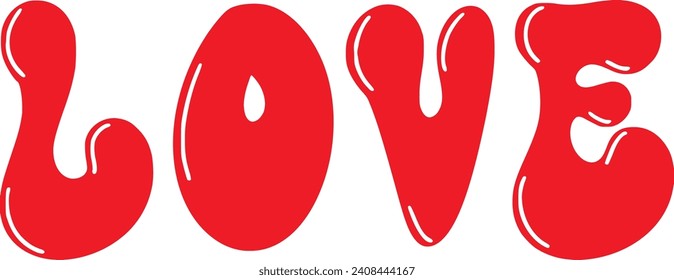Valentine’s Day love text phrase design on plain white transparent isolated background for shirt, hoodie, sweatshirt, apparel, card, tag, mug, icon, poster or badge