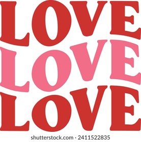 Valentinstag Liebe Text-Satz Design auf einfarbigem, transparentem, isoliertem Hintergrund für Hemd, Hoodie, Sweatshirt, Bekleidung, Karte, Tag, Schlamm, Symbol, Poster oder Abzeichen