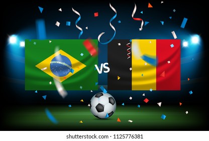 Día del partido. Brasil frente a Bélgica