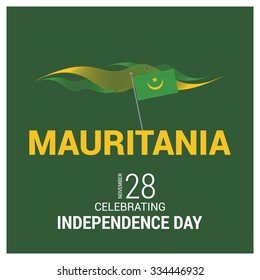 The Day of Mauritania , Vector Mauritanian Independence Day Celebrating 26 November. Celebration Card. Abstract lines pattern background. Illustration