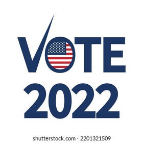 Tag der Zwischenwahlen. Wählen Sie 2022 USA, Banner-Design. Wahlposter. Wahlkampf