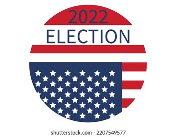 Día de elecciones de mitad de período. Votación 2022 EE.UU., diseño de pancartas. Afiche electoral. Campaña electoral política