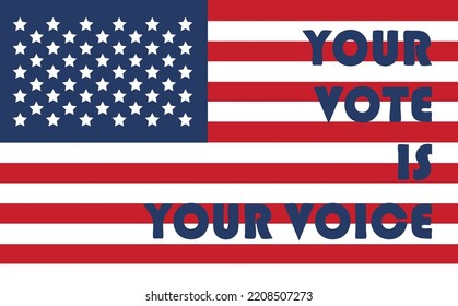 Day of mid-term elections. Vote 2022 USA, banner design. Election voting poster. Political election campaign
