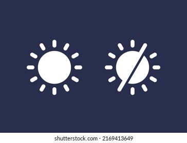 modo de día encendido y apagado iconos vectoriales para web y aplicaciones