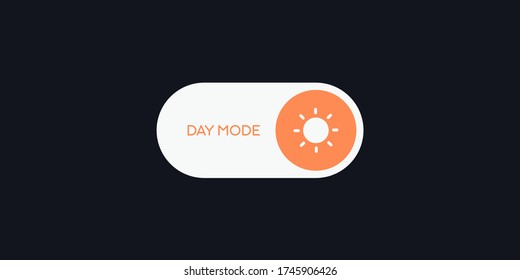 Day Mode Switch Vector Illustration. Day Mode Slider Design