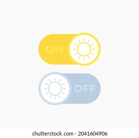 day mode toggle buttons, on and off