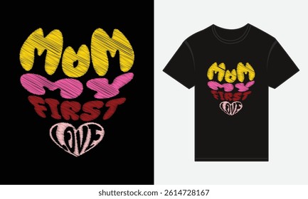 Mother’s Day, MOM, Is The Queen Of My Heart, T-shirt Vector Typography Design