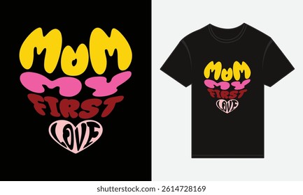 Mother’s Day, MOM, Is The Queen Of My Heart, T-shirt Vector Typography Design