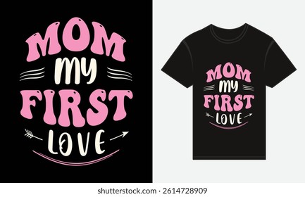 Mother’s Day, MOM, Is The Queen Of My Heart, T-shirt Vector Typography Design 