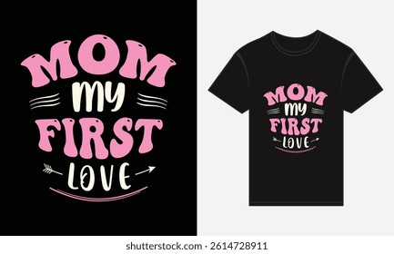 Mother’s Day, MOM, Is The Queen Of My Heart, T-shirt Vector Typography Design 