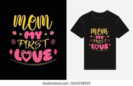 Mother’s Day, MOM, Is The Queen Of My Heart, T-shirt Vector Typography Design 