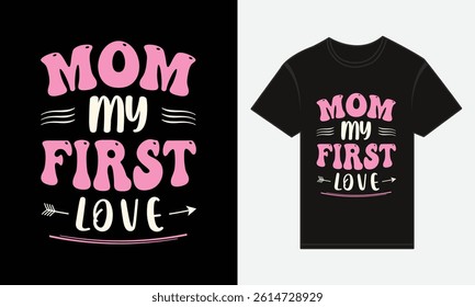 Mother’s Day, MOM, Is The Queen Of My Heart, T-shirt Vector Typography Design 