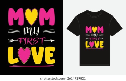 Mother’s Day, MOM, Is The Queen Of My Heart, T-shirt Typography Design Vector