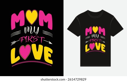 Mother’s Day, MOM, Is The Queen Of My Heart, T-shirt Typography Design Vector