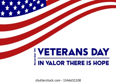 Veteran’s Day is a National Holiday celebrated each year on November 11th. Background, poster, greeting card, banner design. Vector EPS 10