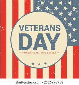 Veteran’s Day is a National Holiday celebrated each year on November 11th. Banner Background, poster, greeting card design