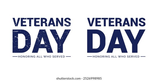 Veteran’s Day is a National Holiday celebrated each year on November 11th. Banner Background, poster, greeting card design