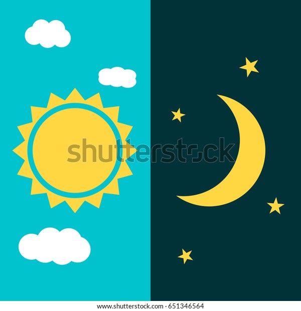 Day Night Stock Vector (Royalty Free) 651346564