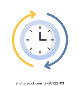 Ciclo dia e noite. Tempo, contraste, estação, natural, conceitos de equilíbrio. Ilustração isolada de design de vetor plano.