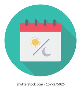 Day & Night Flat icons for date  & month 