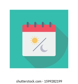 Day & Night Flat icons for date  & month 