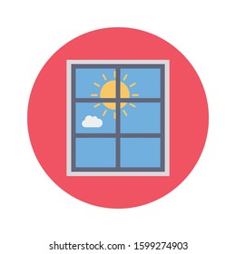 Day & Night Flat icons for window  & sunrise 