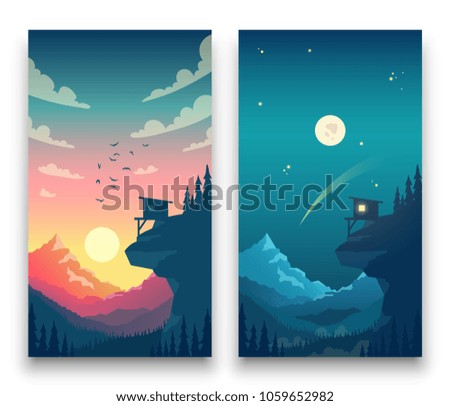 Similar – Image, Stock Photo Mountains with clouds at lake in Austria