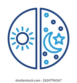 Day And Night Icon Element For Design