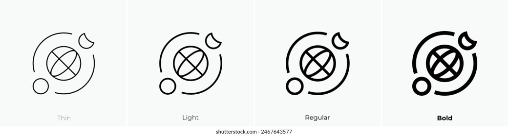day and night icon. Thin, Light Regular And Bold style design isolated on white background