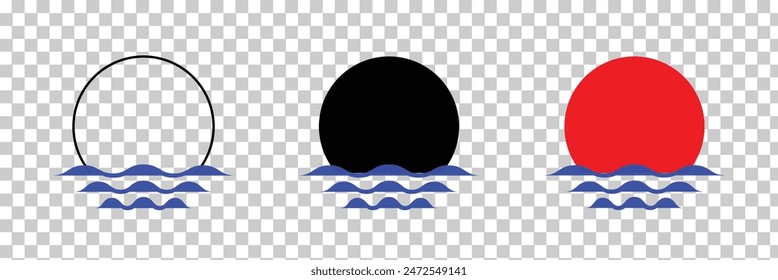 day and night icon. Thin, Light Regular And Bold style design isolated background. Day and light thin light vector.