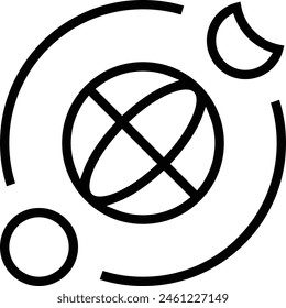 day and night icon. Thin linear style design isolated on white background