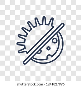 Day and night icon. Trendy linear Day and night logo concept on transparent background from ASTRONOMY collection