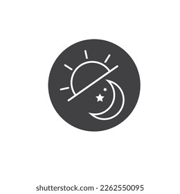plantilla de diseño de concepto de vectores de iconos diurnos y nocturnos web