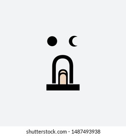 Day and night icon vector. Day and night flat illustration for prints, logo, web design, apps etc