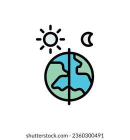 Day and Night Icon Vector illustration
