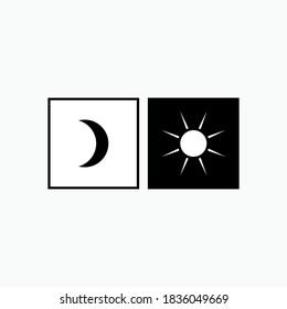Day & Night Icon - Vector Logo Template. 