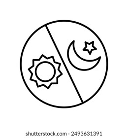 día y noche icono con fondo blanco Vector ilustración de stock
