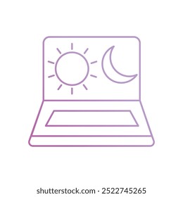 day and night icon with white background vector stock illustration