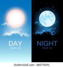 Day and night illustration